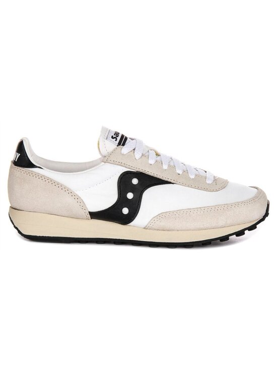 Saucony Trainer 80 Full Length Lace Up Mens Trainers In White Black US: 9 NIB